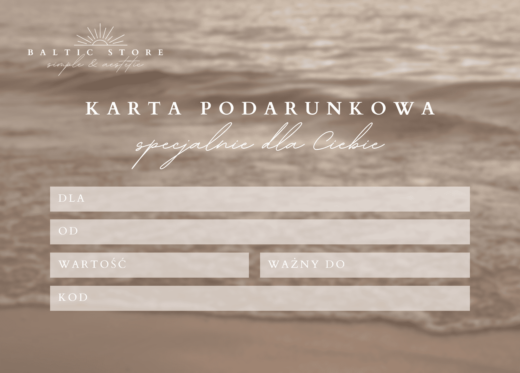 VOUCHER - karta podarunkowa