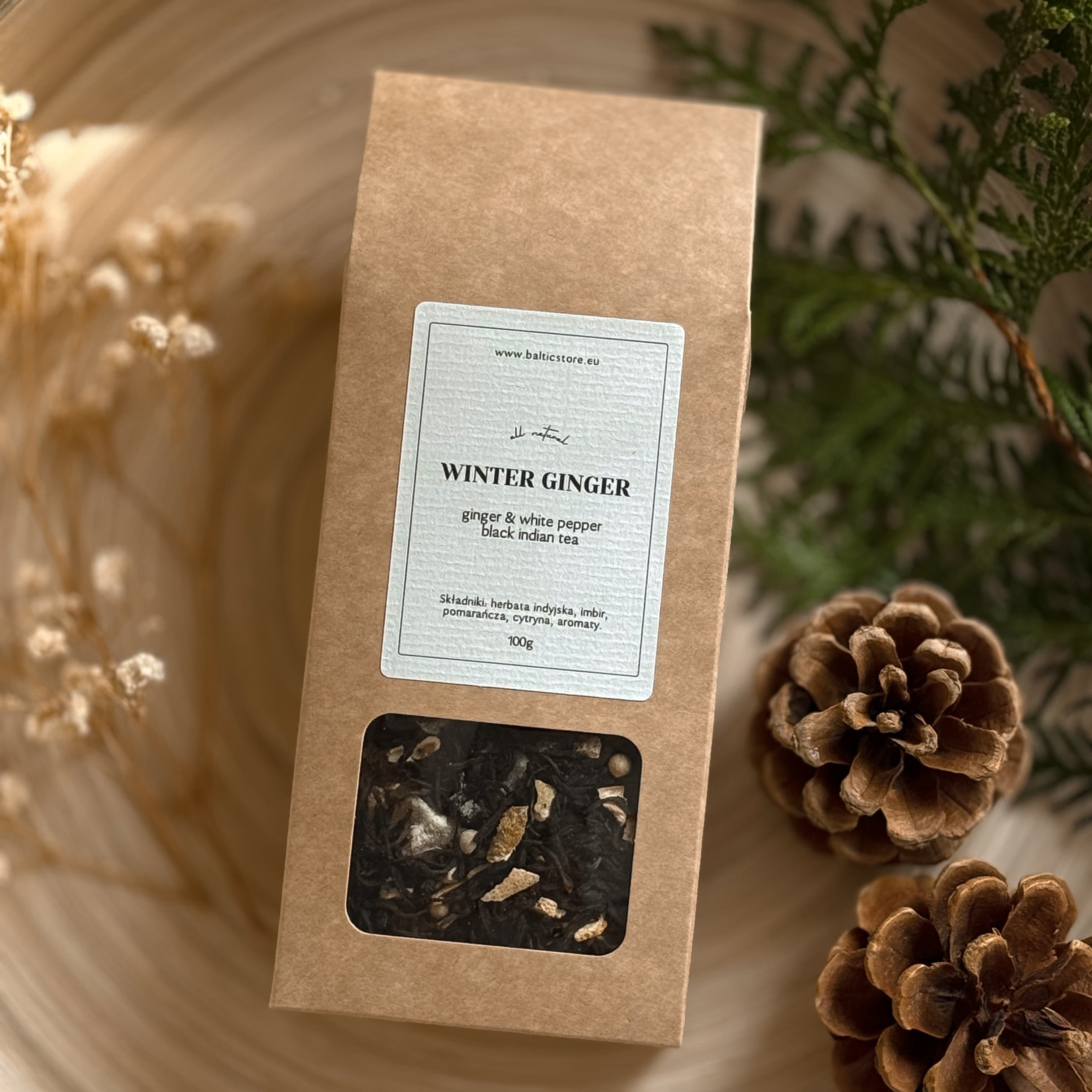 WINTER GINGER - czarna herbata z imbirem & białym pieprzem